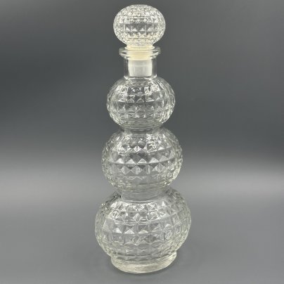 Штоф необычной формы, стекло, алмазная грань, Бельгия, 1970-1990 гг.