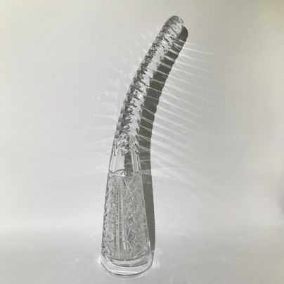 Кубок для вина ("Рог изобилия"), хрусталь, алмазная грань, СССР, 1970-1990 гг.