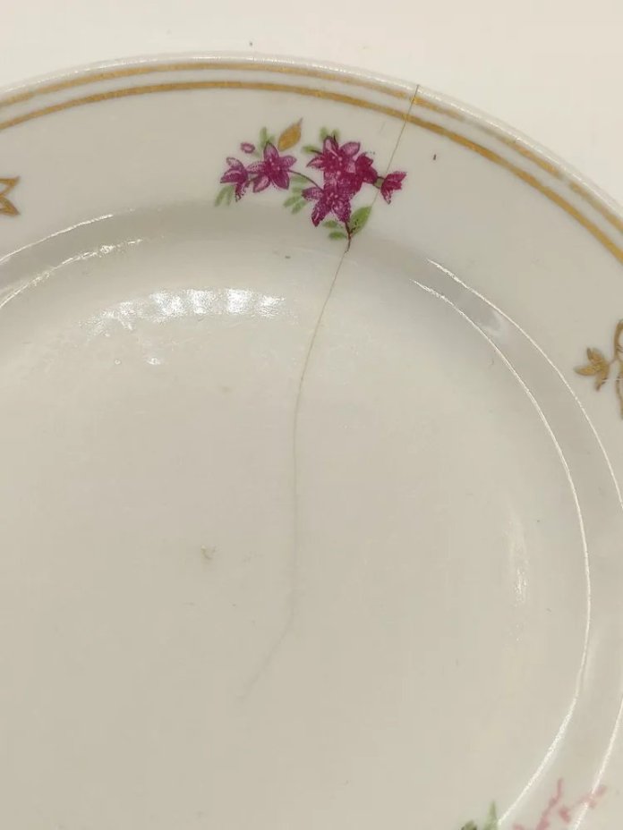 Набор из 4-х пирожковых тарелок, фарфор, Дулевский фарфоровый завод (Дулёво), СССР, 1958 г.