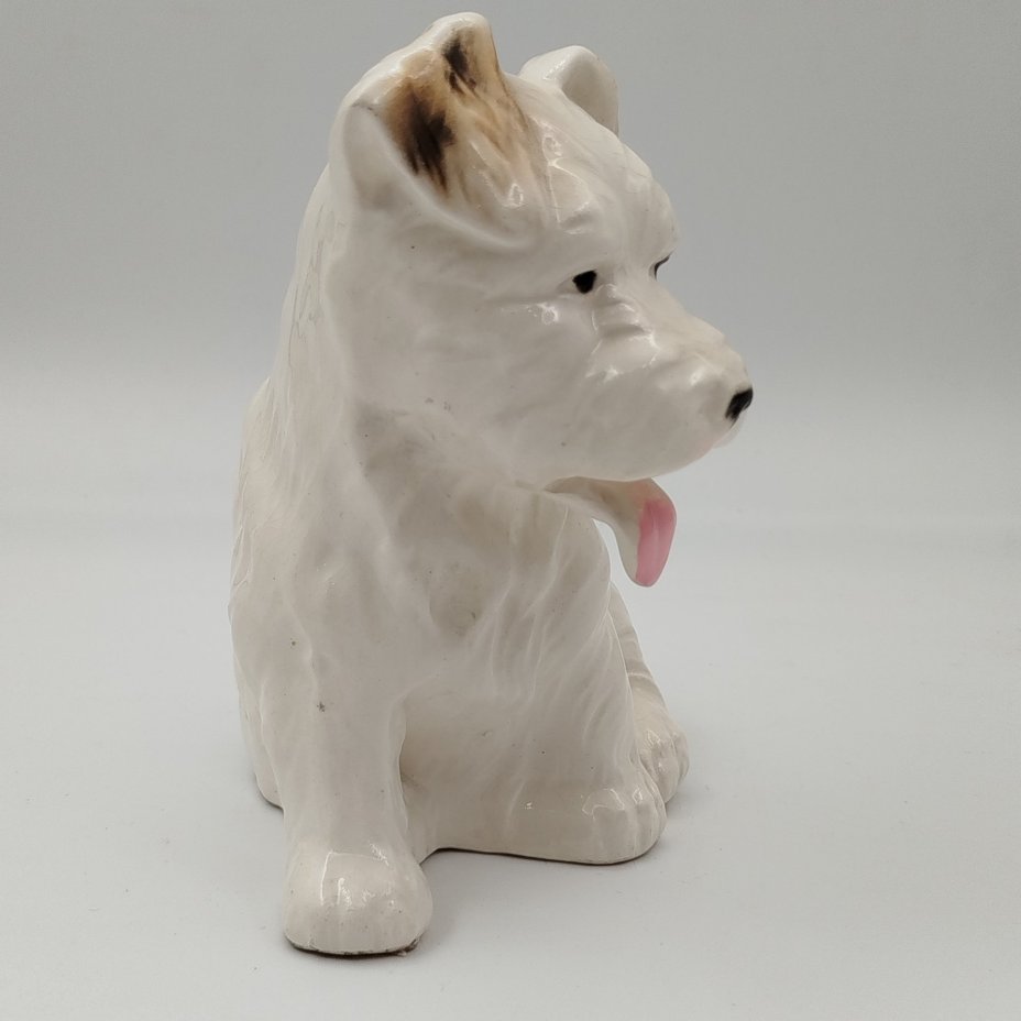 Статуэтка собаки, фаянс, роспись, глазурь, Sitzendorf, Германия, 1970-1990 гг.