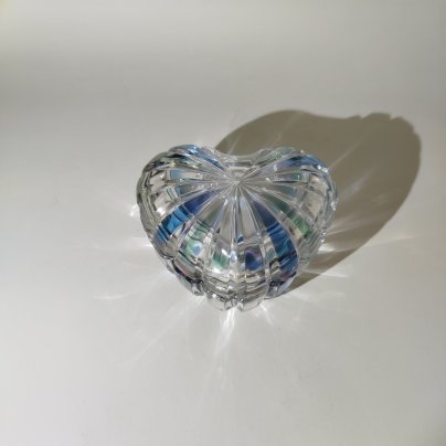 Шкатулка в виде сердца, стекло, Soga Glass, Япония, 1990-2000 гг.