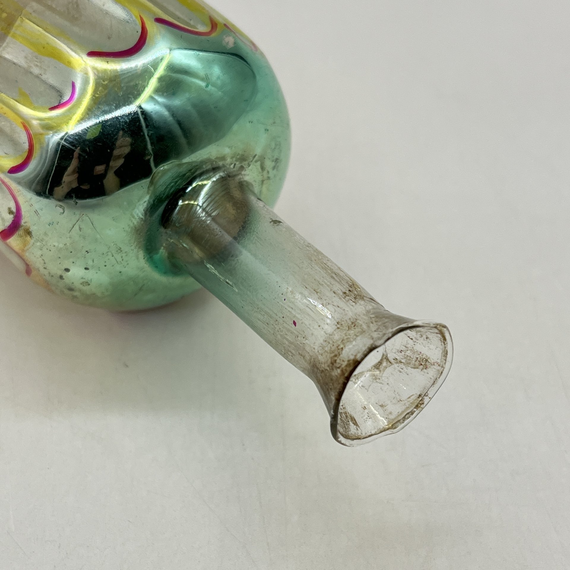 Игрушка елочная "Пика" (навершие/наконечник на елку), стекло, краска, СССР, 1960-1980 гг.