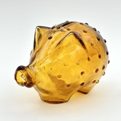 Копилка "Свинья" ("Поросенок"), стекло, пресс, Западная Европа, 1970-1990 гг.