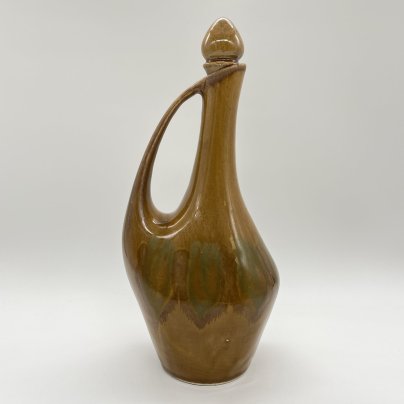 Штоф лаконичной формы, керамика, цветные поливы, Польша, 1990-2010 гг.