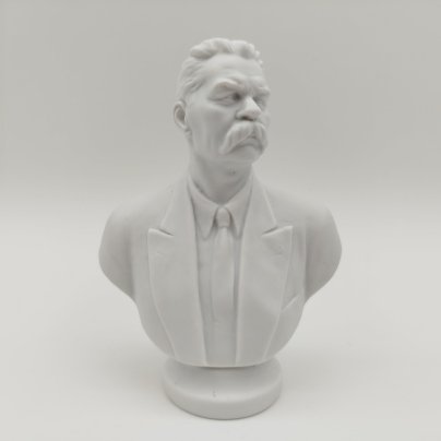 Бюст "Максим Горький", бисквит, Ленинградский фарфоровый завод (ЛФЗ), СССР, 1950-1960 гг.