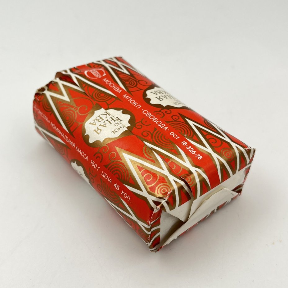 Мыло туалетное "Красная Москва" в оригинальной упаковке, Фабрика "Свобода", мыло, бумага