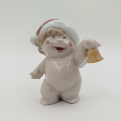 Статуэтка рождественская "Ангел с колокольчиком", фарфор, роспись, NAO Porcelain