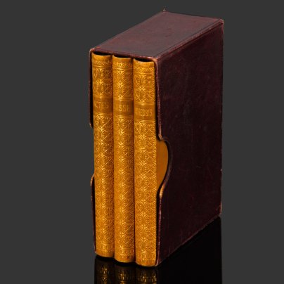 Записные книжки в кофре: телефонная и две для записей, бумага, печать, тиснение, золочение, Западная Европа, 1870-1890 гг.