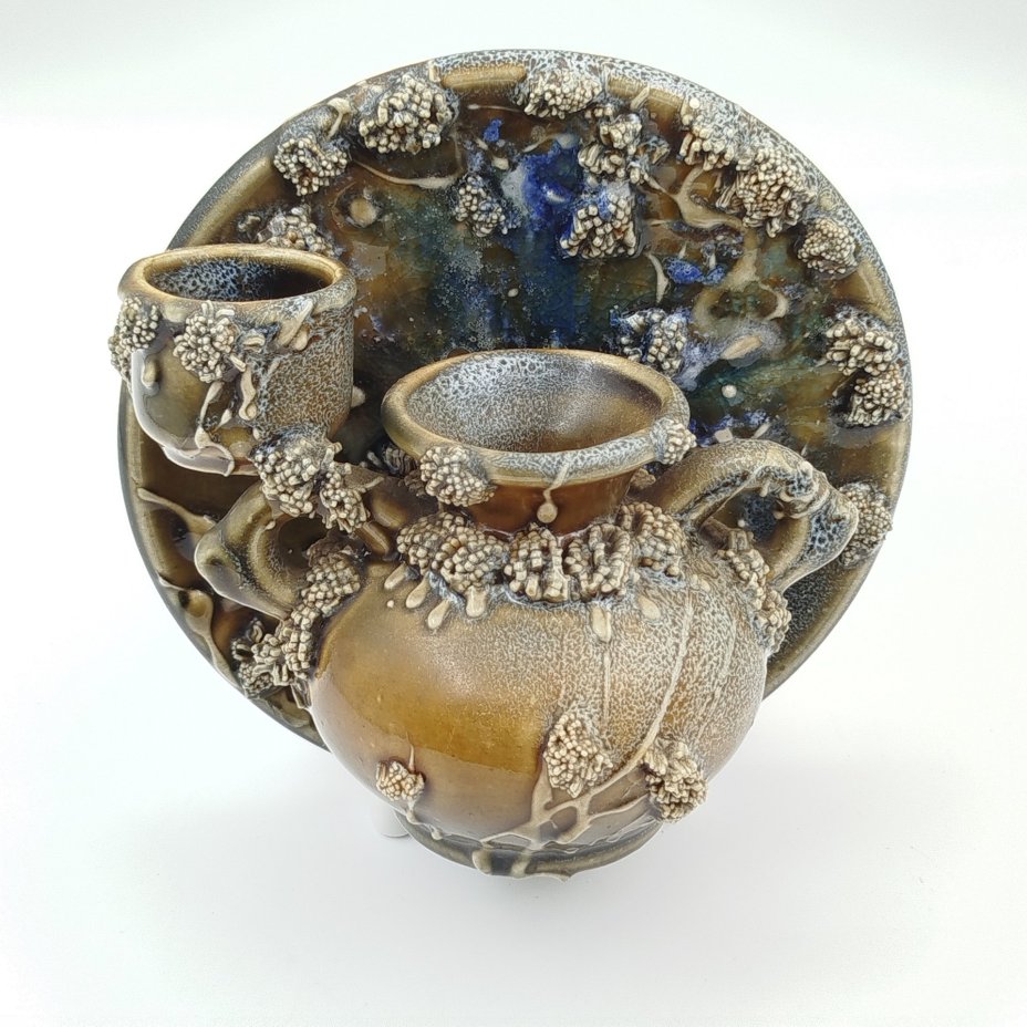 Панно настенное с подсвечником, стилизованное под морской клад