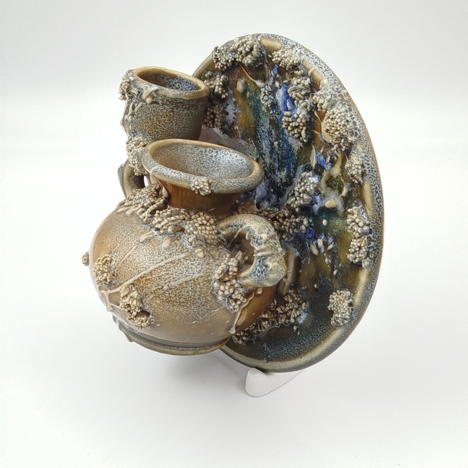 Панно настенное с подсвечником, стилизованное под морской клад