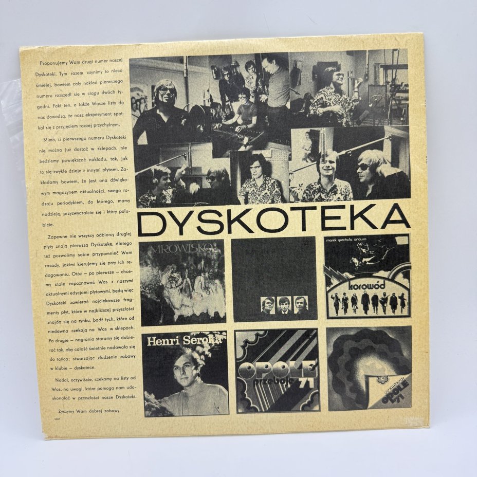 Грампластинка "DYSKOTEKA",  LP (Long play), EX (excellent), композитный материал, картон
