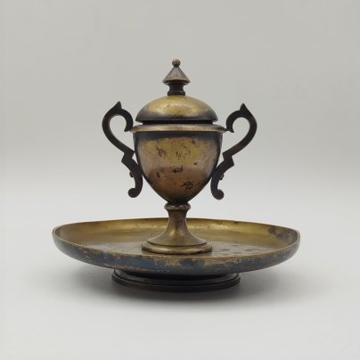 Чернильница, латунь, серебрение, Западная Европа, 1920-1950 гг.