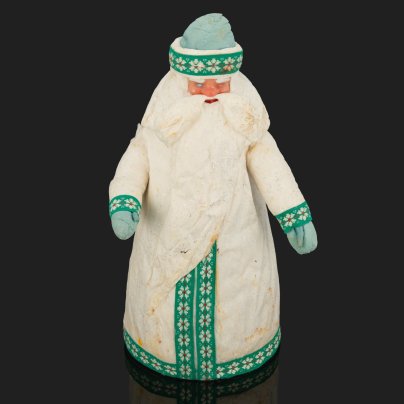 Игрушка винтажная «Снеговик» (под ёлку), вата, бумага, пластик, ткань, краска, Ленинградское производственное объединение «Игрушка»