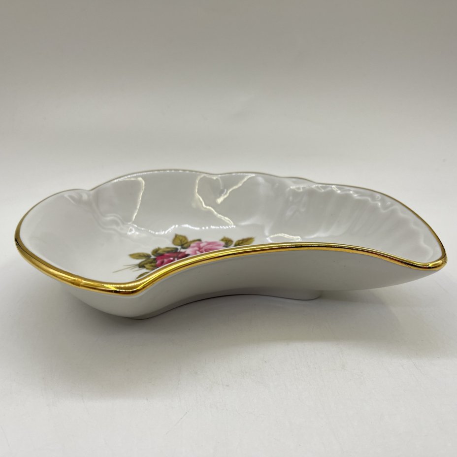 Менажница с флоральным декором, фарфор, деколь, золочение, Дулевский фарфоровый завод (Дулёво), Россия, 2006 г.