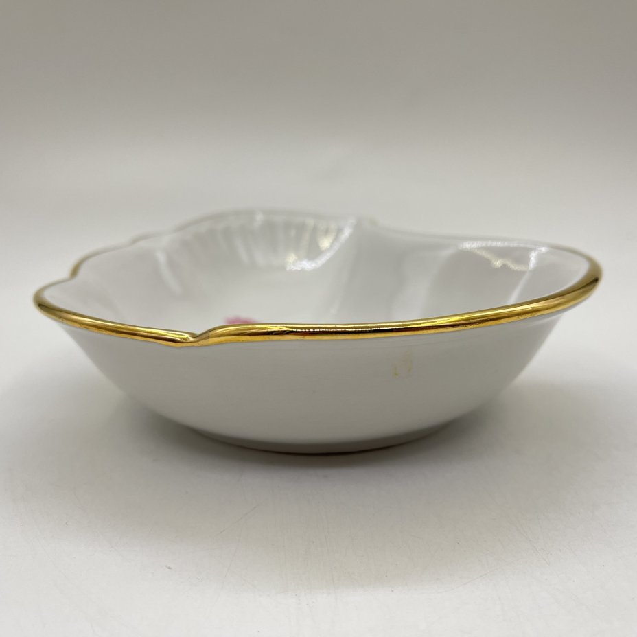 Менажница с флоральным декором, фарфор, деколь, золочение, Дулевский фарфоровый завод (Дулёво), Россия, 2006 г.