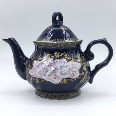 Чайник заварочный с флоральным декором, LZJ Original Cobalt, фарфор, крытье кобальтом, золочение, Азия, 1980-2010 гг.