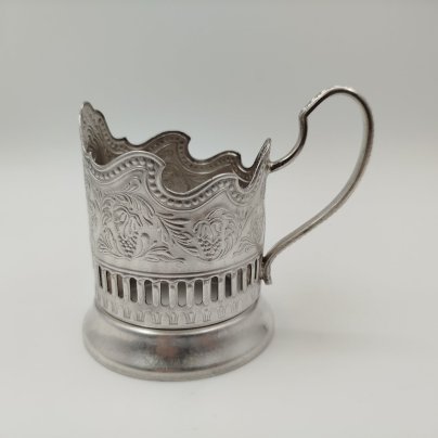 Подстаканник "Советский космос", мНЦ (медь-никель-цинк), Кольчугинский завод цветных металлов, СССР, 1960-1980 гг.