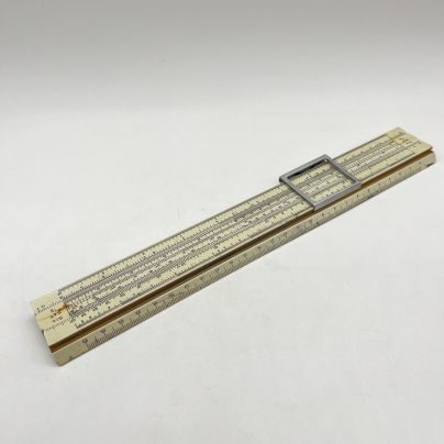 Логарифмическая линейка, дерево, пластик, СССР, 1955 г.