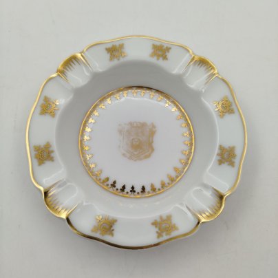 Пепельница, фарфор, золочение, Haviland, Limoges France, Франция, 1960-1990 гг.