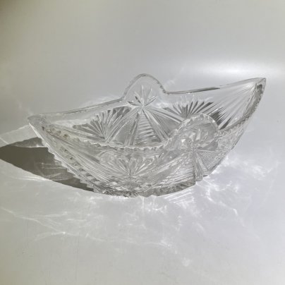 Салатник в форме ладьи, хрусталь, СССР, 1970-1990 гг.