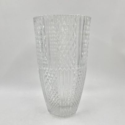 Ваза с геометрическим декором, хрусталь, алмазная грань, СССР, 1970-1990 гг.