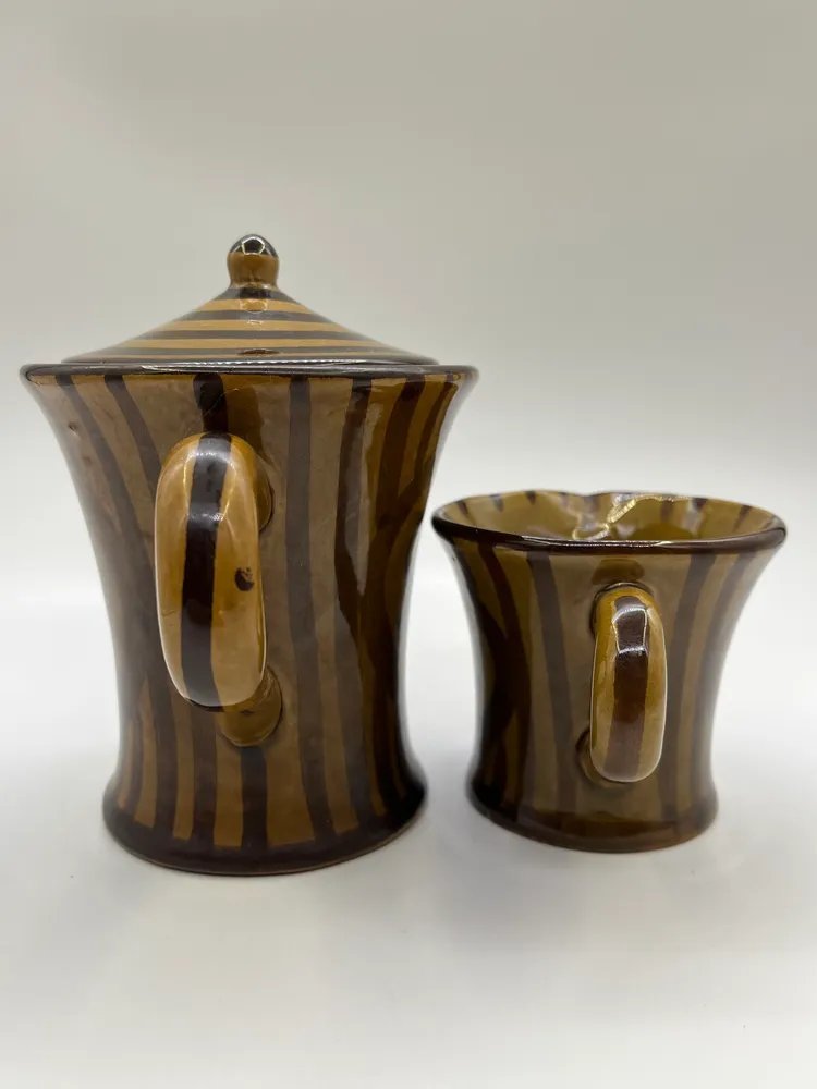 Кофейник и молочник (сливочник), керамика, СССР, 1970-1990 гг.