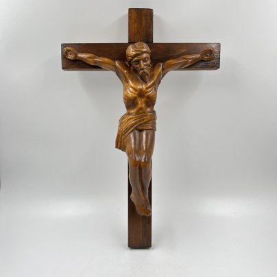 Распятие Христово (католический крест), дерево, резьба, Европа, 1980-2000 гг.