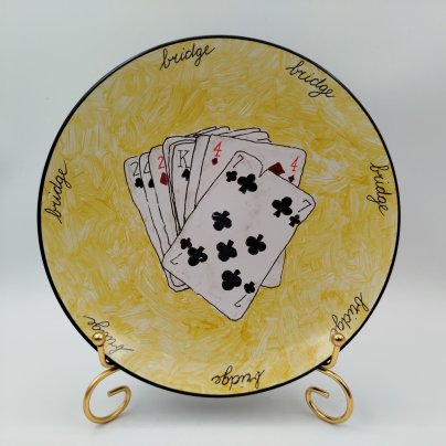 Тарелка декоративная "Бридж" ("Игральные карты"), керамика, роспись, Европа, 2000-2010 гг.