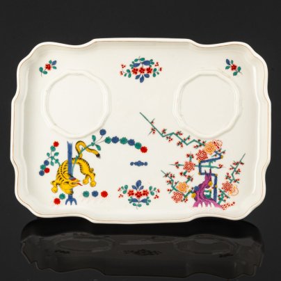 Поднос (от письменного набора) из серии "Kakiemon", Meissen (Мейсенский фарфор), фарфор, роспись