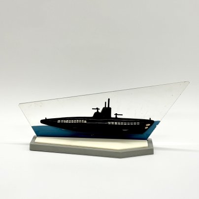 Статуэтка настольная "Подводная лодка С-56", пластик, оргстекло, СССР, 1970-1990 гг.