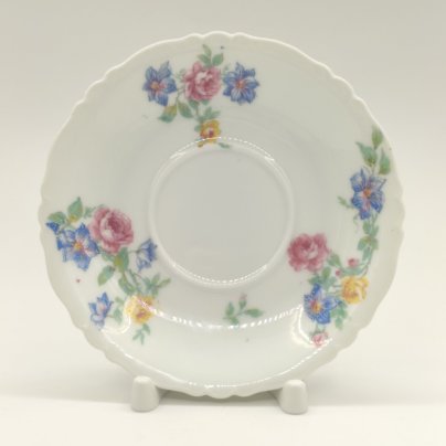 Блюдце с цветочным декором, фарфор, деколь, Haviland, Limoges France, Франция, 1920-1931 гг.