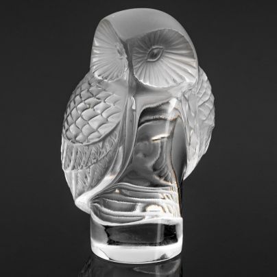 Статуэтка (пресс-папье) "Сова", хрусталь, Lalique (Лалик), Франция, 1980-1999 гг.