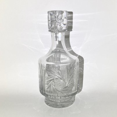 Графин (штоф) с пробкой, хрусталь, алмазная грань, Западная Европа, 1970-1990 гг.