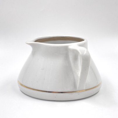 Сливочник, фарфор, золочение, Дулевский фарфоровый завод (Дулёво), 1968-1991 гг.