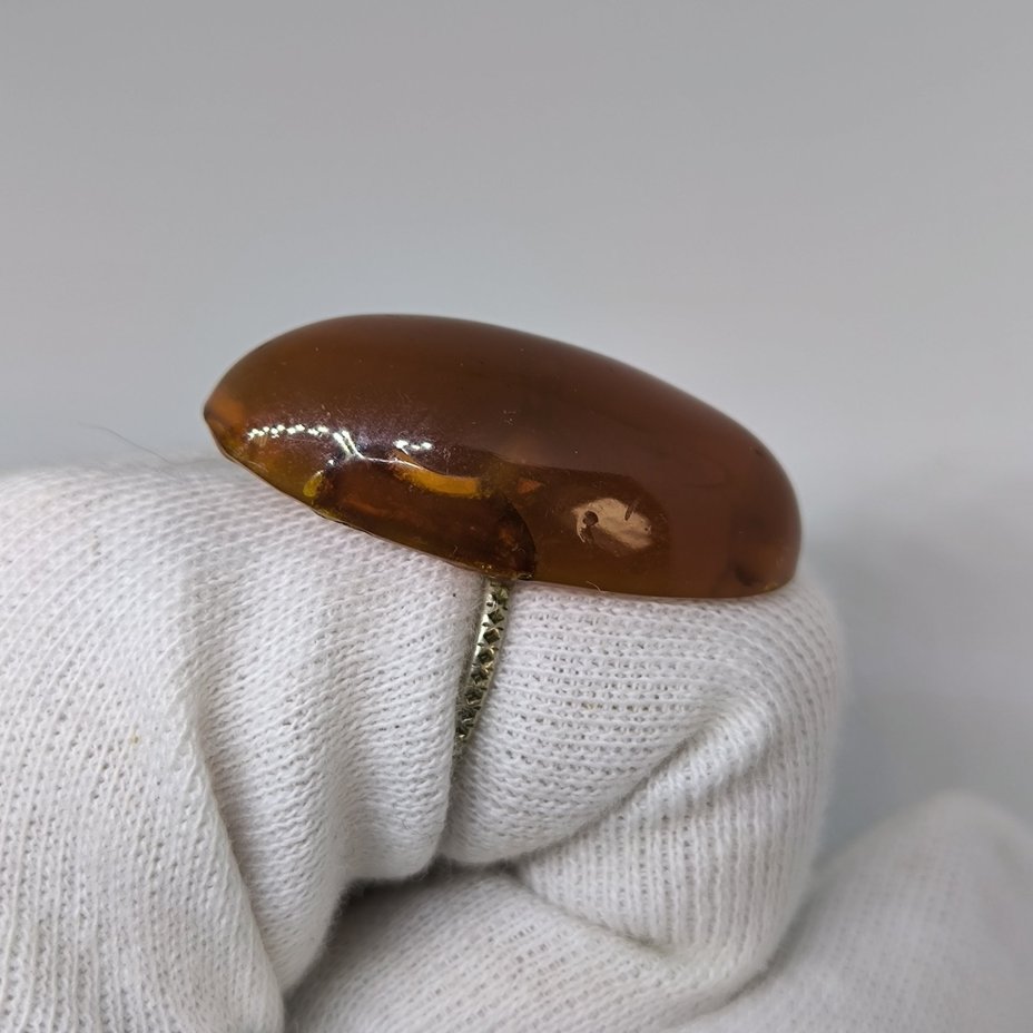 Кольцо винтажное с миндалевидной вставкой