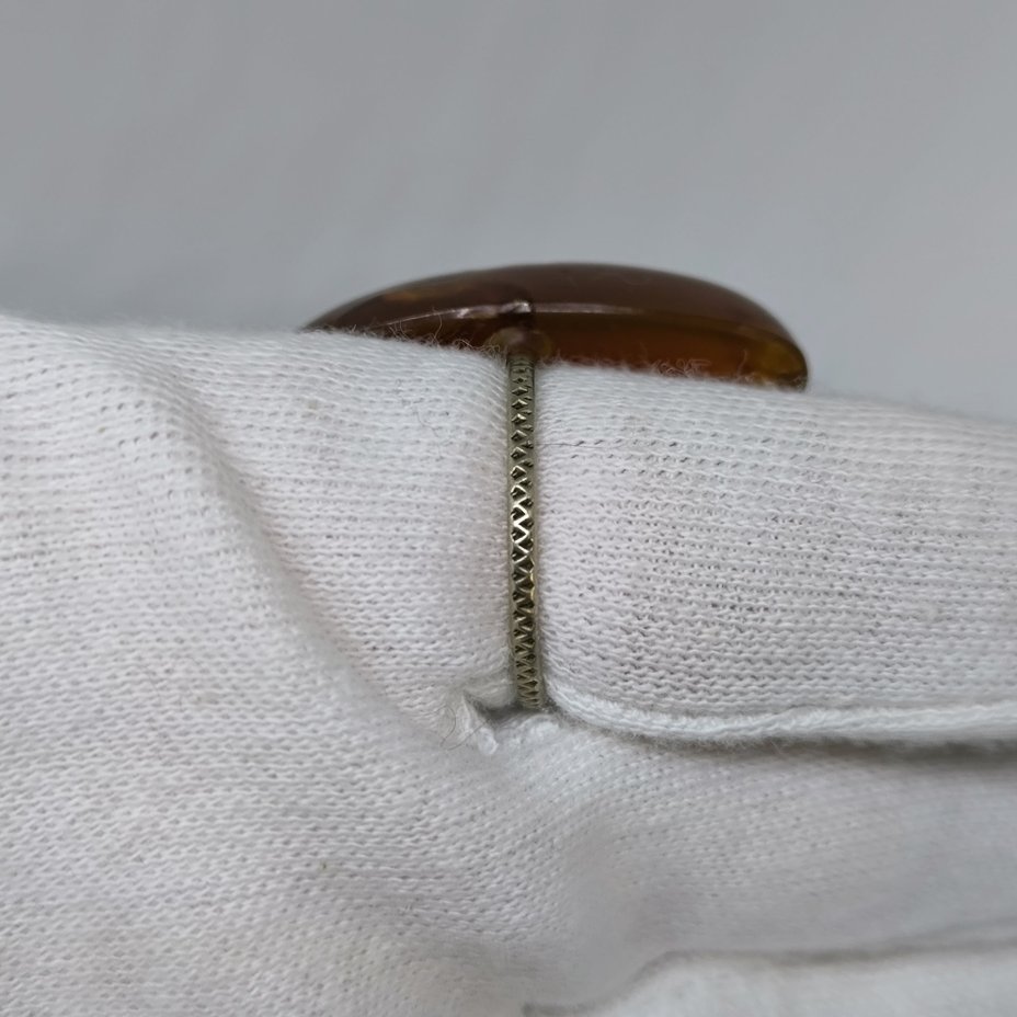 Кольцо винтажное с миндалевидной вставкой