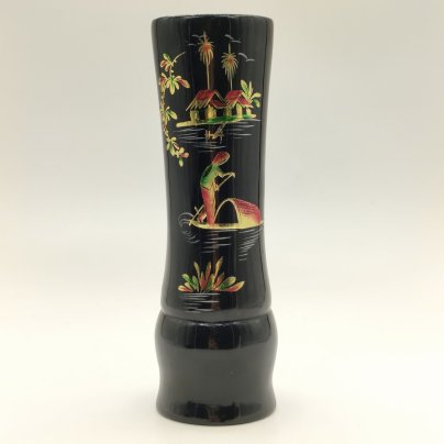 Ваза (карандашница) "Лодочник", папье-маше, лак, Вьетнам, 1970-1990 гг.