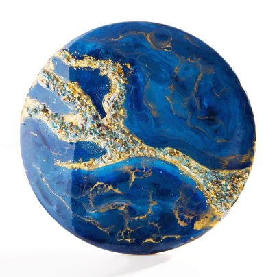 Панно настенное "Лазурь", авторская работа в технике Resin Art