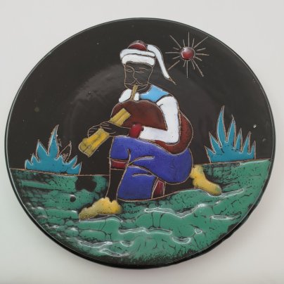 Блюдо декоративное "Мизвад", фаянс, майолика, Тунис, 1950-1970 гг.