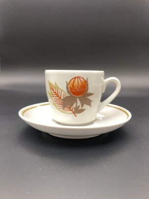 Кофейная пара, ДФЗ Вербилки, СССР, фарфор, Дмитровский фарфоровый завод (ДФЗ Вербилки), СССР, 1970-1990 гг.