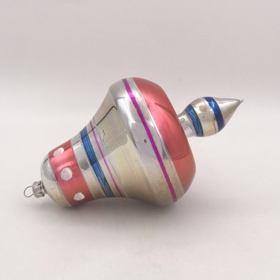 Елочная игрушка "Колокольчик", стекло, роспись, СССР, 1960-1970 гг.