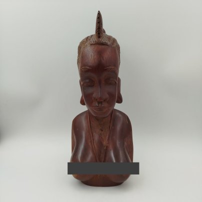 Бюст "Африканская красавица", дерево, резьба, Африка, 1970-2000 гг.