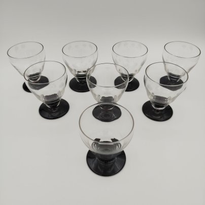 Набор из 8 рюмок для крепких напитков, стекло, Европа, 1980-2000 гг.