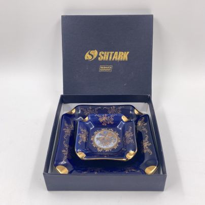 Набор из 2-х пепельниц "Shtark", керамика, деколь, золочение, Германия, 2000-2010 гг.
