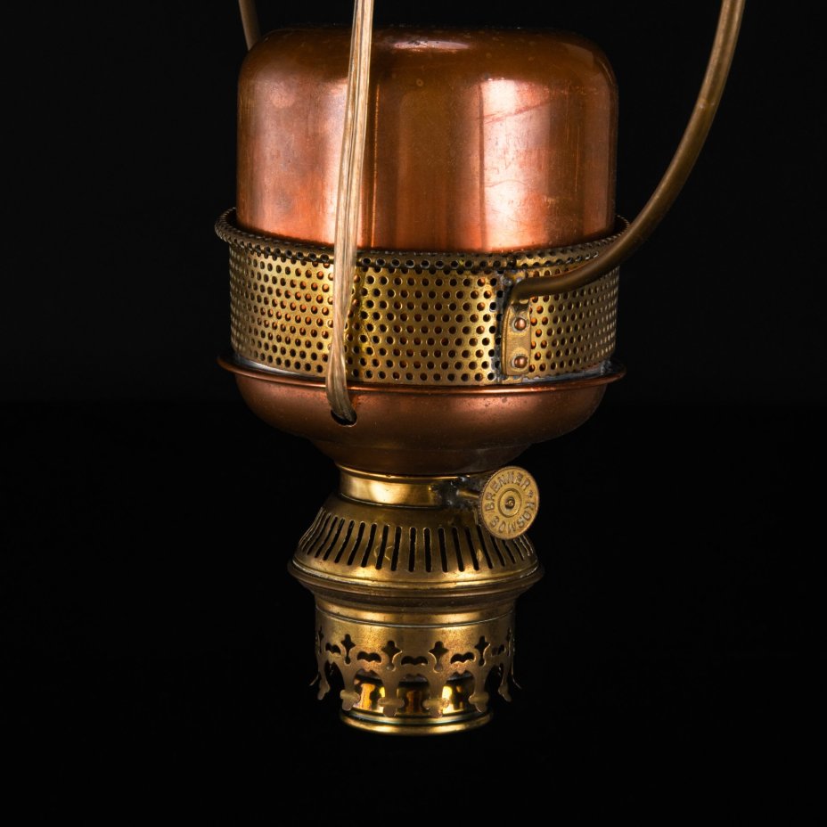 Лампа подвесная, керосиновая, переделанная под электрическую