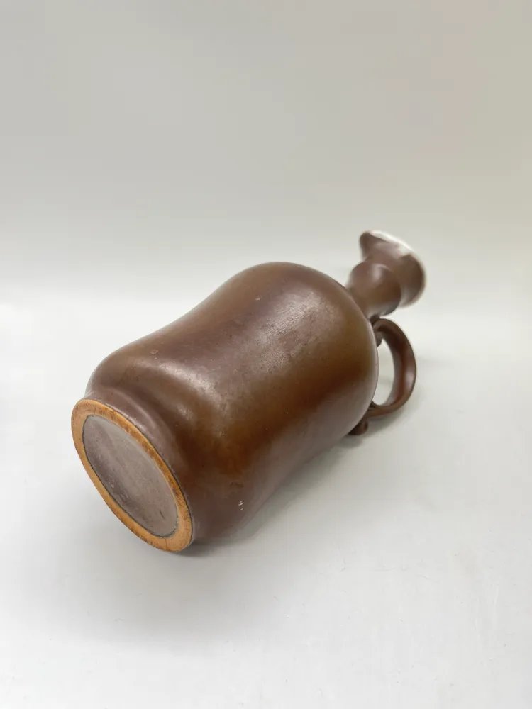Кувшин для воды винтажный с узким горлышком, керамика, СССР, 1970-1990 гг.