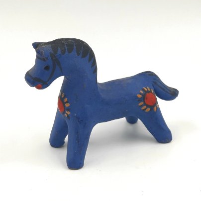 Игрушка каргопольская "Лошадка", глина, роспись, СССР, 1970-1990 гг.