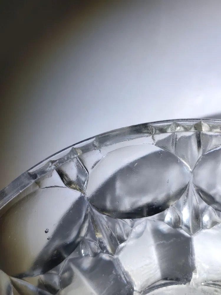 Конфетница с линзовидным декором, хрусталь, СССР, 1970-1990 гг.