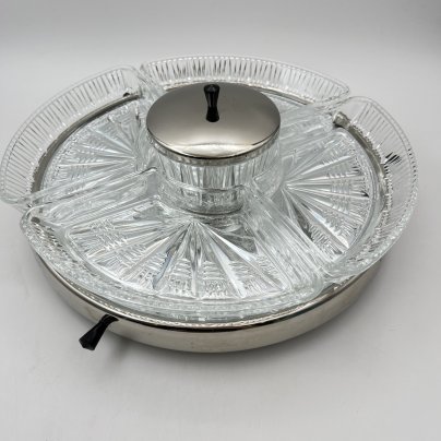 Менажница вращающаяся, металл, стекло, пластик, СССР, 1970-1990 гг.