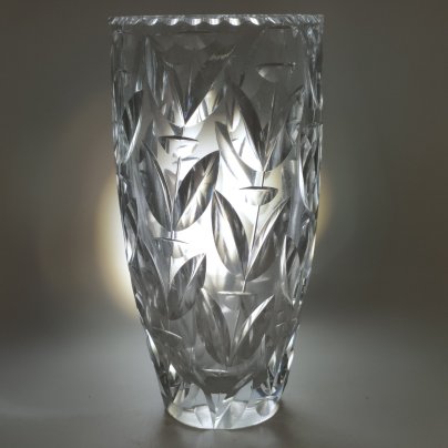Ваза с рельефным растительным декором, хрусталь, СССР, 1970-1990 гг.